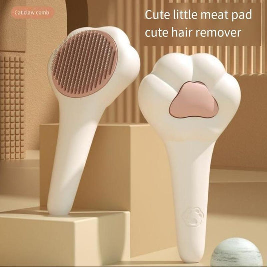 Paw-Shaped Pet Massage & Hair Removal Comb – Gentle Deshedding Brush for Cats & Dogs