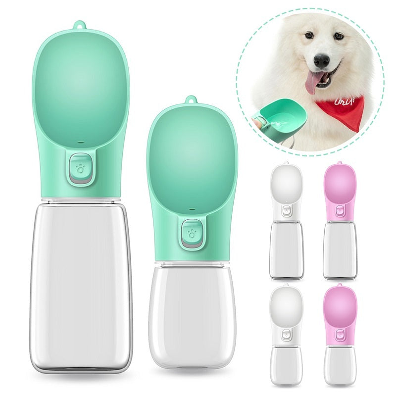 3-in-1 Dog Water Bottle with Food & Waste Bag Storage