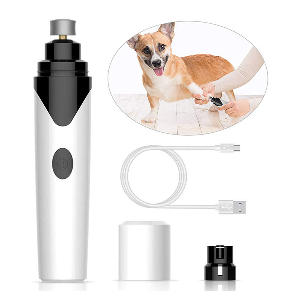 Electric Nail Grinder for Dogs & Cats – Low Noise Pencil-Shaped Pet Nail File with USB Charging