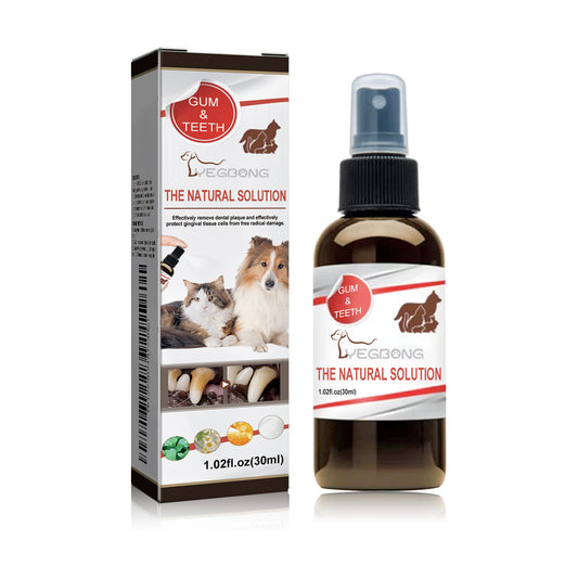Pet Tooth Cleaning Spray & Fresh Breath & Tartar Control Formula for Cats and Dogs