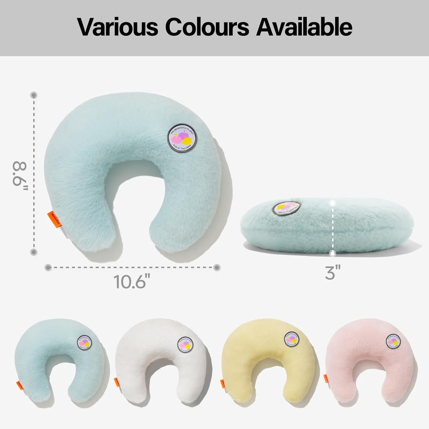MEWOOFUN U-Shaped Orthopedic Pet Pillow – Light Blue