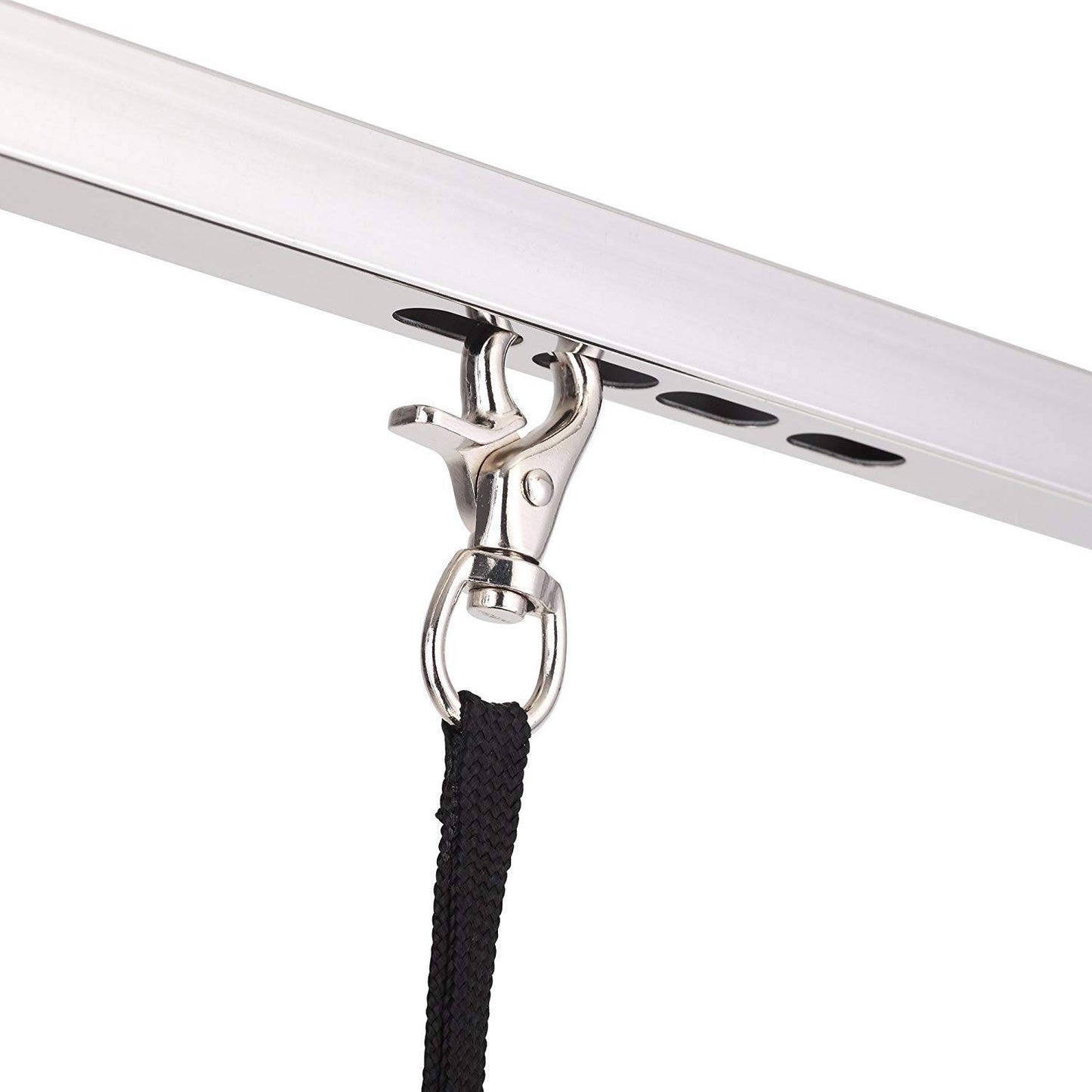 Heavy-Duty Stainless Steel Folding Dog Grooming Table – Adjustable Height with Arm Clamp