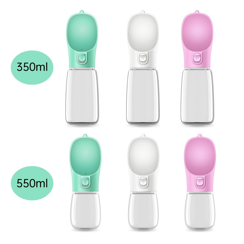 3-in-1 Dog Water Bottle with Food & Waste Bag Storage