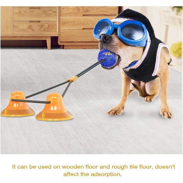 Suction Cup Dog Tug Toy – Interactive Rubber Chew Toy
