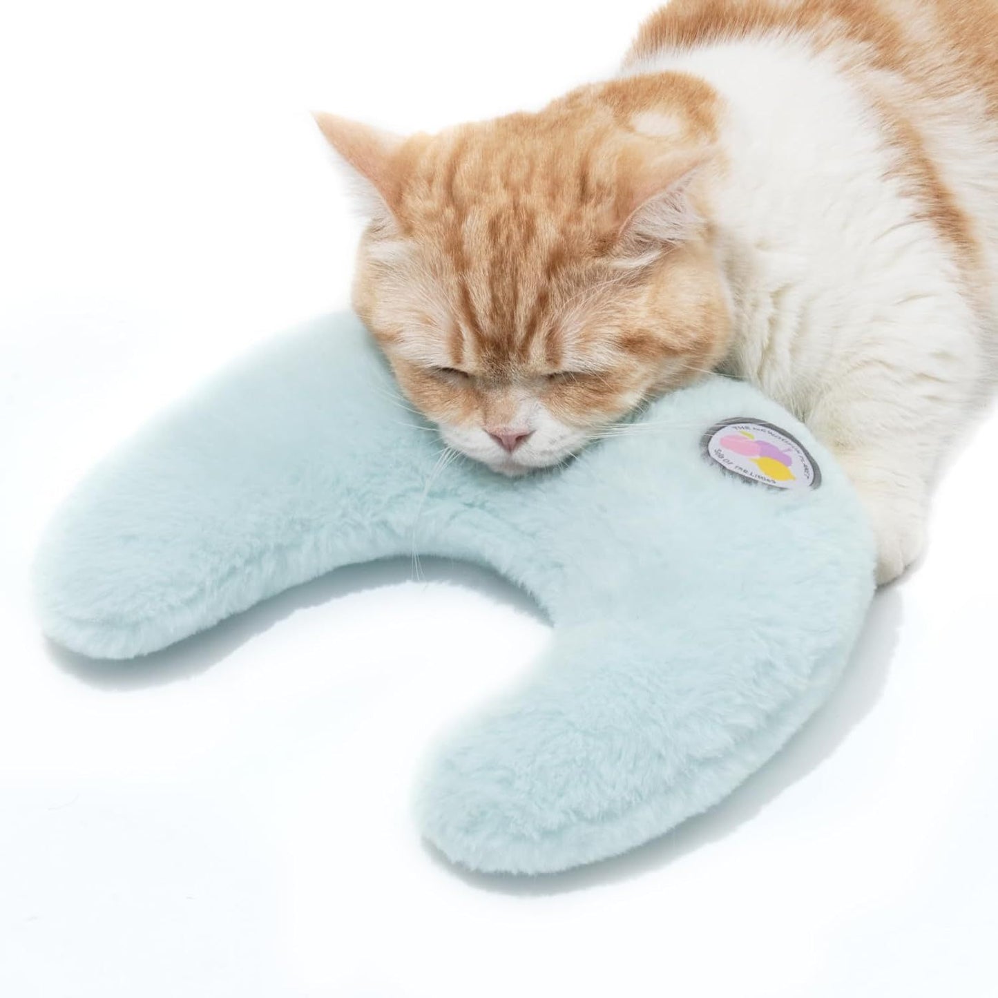 MEWOOFUN U-Shaped Orthopedic Pet Pillow – Light Blue