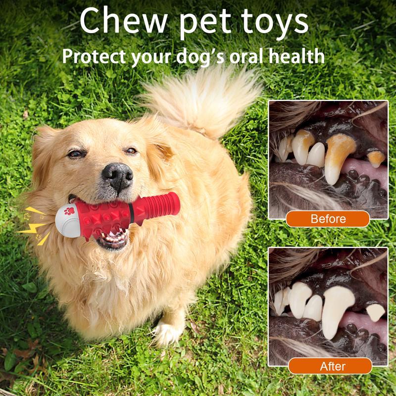 Interactive Toy for Medium and Large Dogs – Red Bite-Resistant Tug & Training Stick