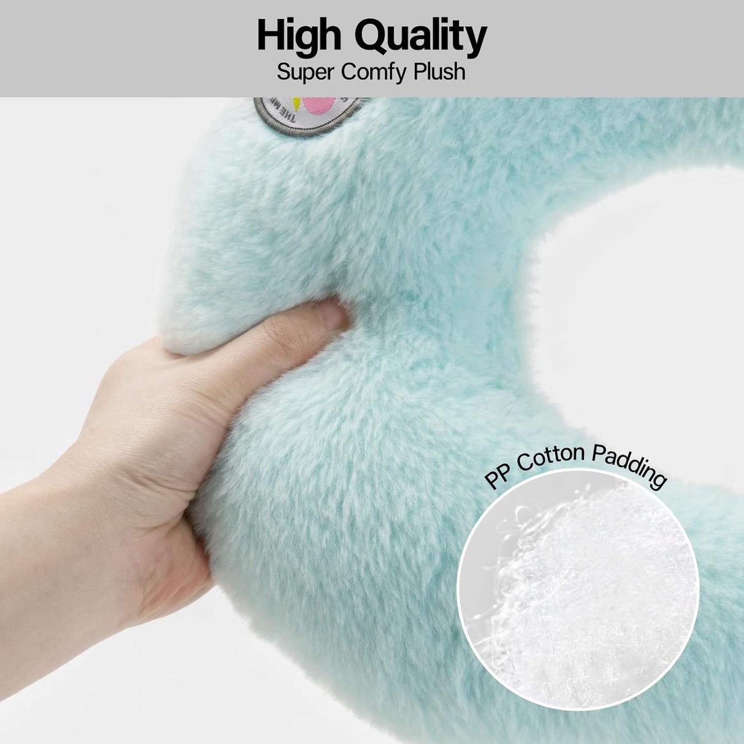 MEWOOFUN U-Shaped Orthopedic Pet Pillow – Light Blue