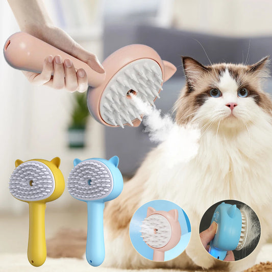 Multifunctional Pet Hair Brush with Mist – Anti-Static Grooming for Cats & Dogs
