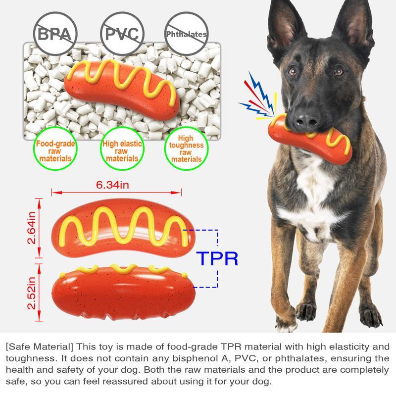 PPOKE1 Dog Chew Toy – Sausage-Shaped Chew for Aggressive Chewers
