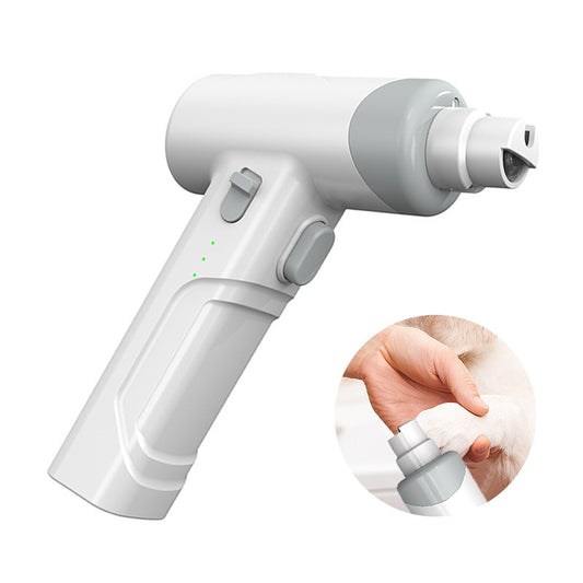 Pet Nail Polish Remover – Electric Nail Buffer for Cats & Dogs with Safety Head